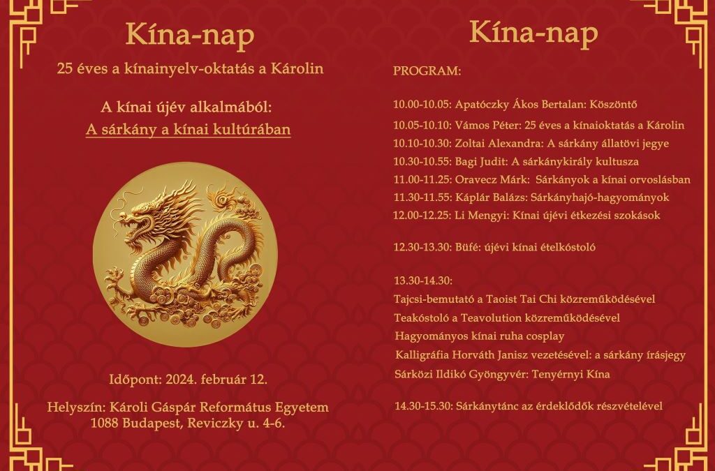 25 éves a kínainyelv-oktatás a magyar egyetemen